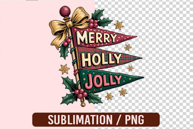 Merry Holly Jolly Sublimation PNG Designs Sublimation shah alam 