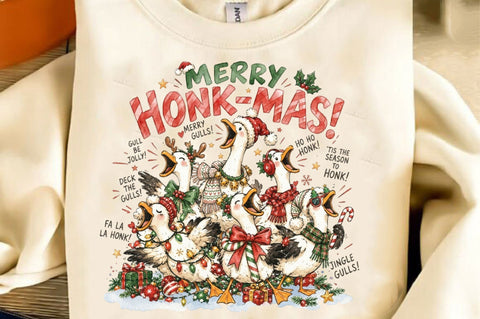 Merry Honkmas Goose Christmas PNG Sublimation SVGista 