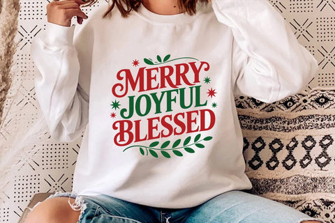 Merry Joyful Blessed SVG Angelina750 