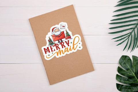 Merry mail Stickers Design Sublimation Regulrcrative 