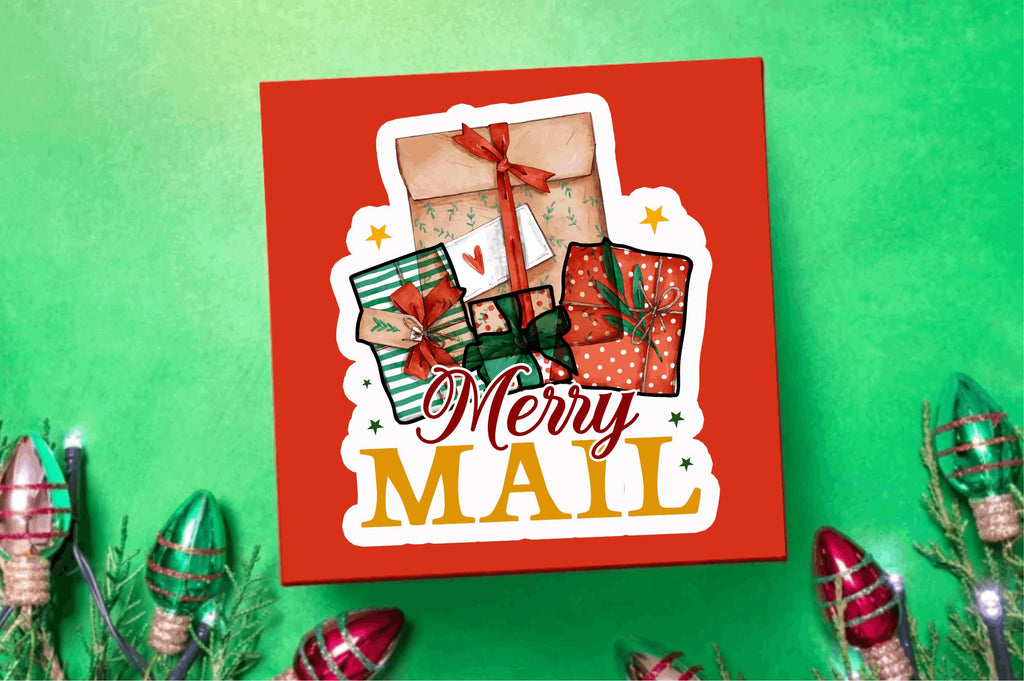 Merry mail Stickers Design - So Fontsy