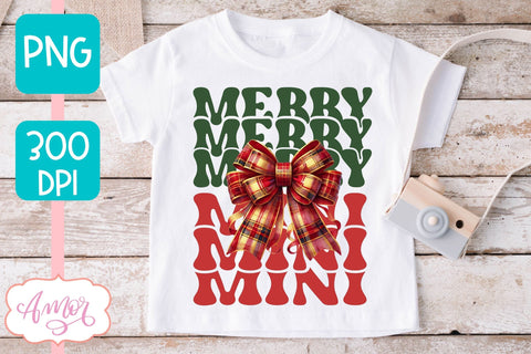 Merry Mama and Mini christmas sublimation PNG designs Sublimation Amorclipart 
