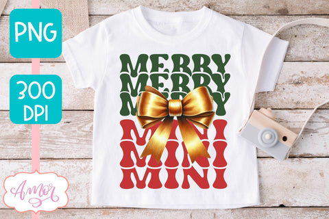 Merry Mama and Mini christmas sublimation PNG designs Sublimation Amorclipart 