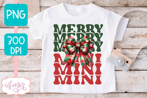 Merry Mama and Mini christmas sublimation PNG designs Sublimation Amorclipart 