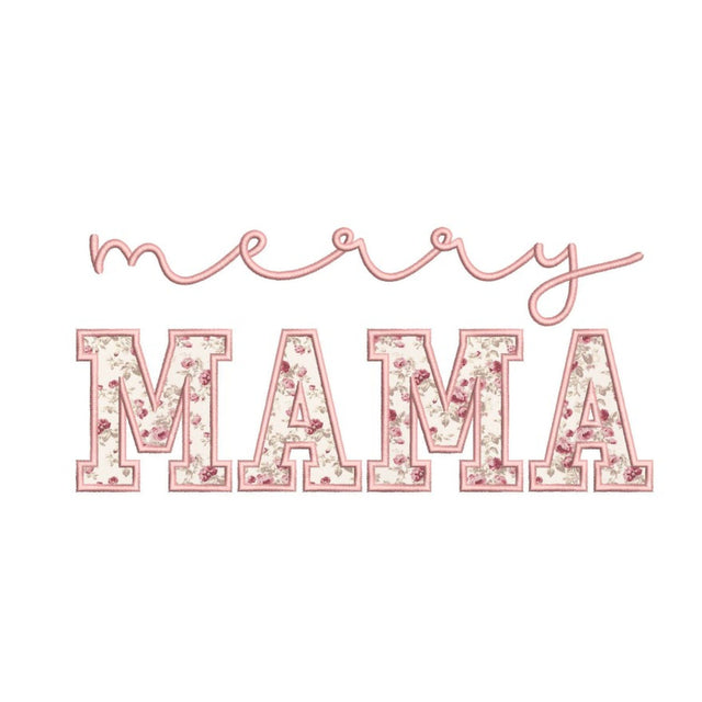 Merry Mama Applique Embroidery Design, 4 sizes, Instant Download Embroidery/Applique DESIGNS Nino Nadaraia 