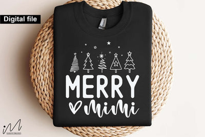 Merry Mimi SVG, Merry Christmas Graphic for Cricut and Silhouette Projects SVG Isabella Machell 