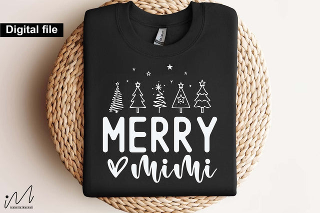 Merry Mimi SVG, Merry Christmas Graphic for Cricut and Silhouette Projects SVG Isabella Machell 