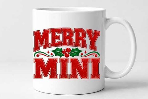 Merry Mini Christmas Typography SVG BillahCrafts 