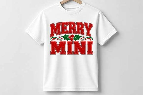 Merry Mini Christmas Typography SVG BillahCrafts 