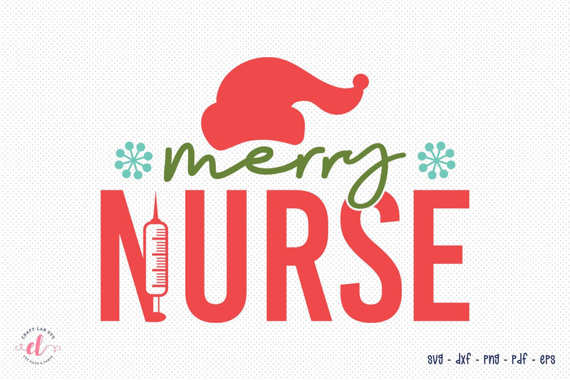 Merry Nurse - Christmas SVG Design SVG CraftLabSVG 