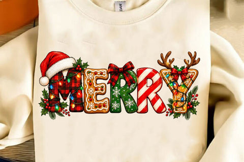 Merry PNG, Funny Christmas PNG Sublimation SVGista 