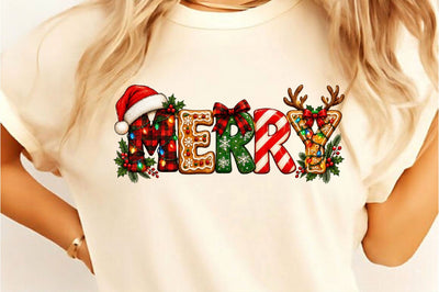 Merry PNG, Funny Christmas PNG Sublimation SVGista 