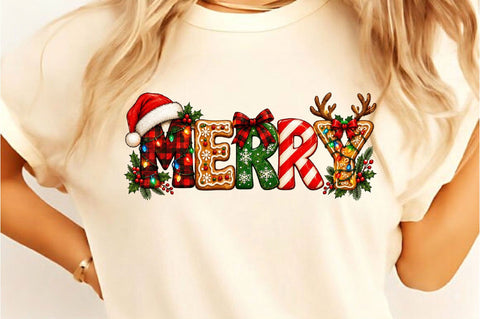 Merry PNG, Funny Christmas PNG Sublimation SVGista 