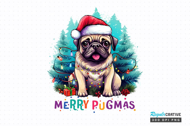 Merry pugmas png design Sublimation Regulrcrative 