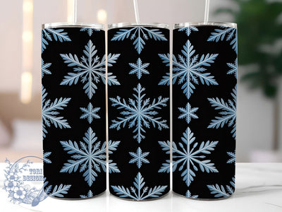 Merry Snowflake Christmas Tumbler, Xmas Holiday, Merry And Bright, Winter Snow Design, Festive Snowflake Art, 20oz Tumbler, Sublimation Design Sublimation ToriDesigns 