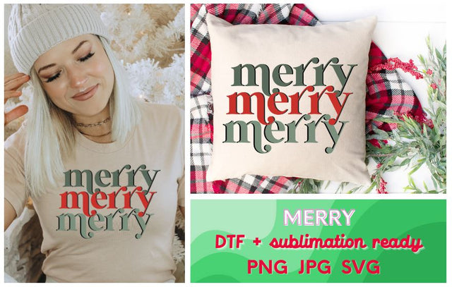 Merry Stacked Christmas Design SVG PNG JPG SVG So Fontsy Design Shop 