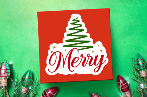 Merry Stickers Design Sublimation Regulrcrative 
