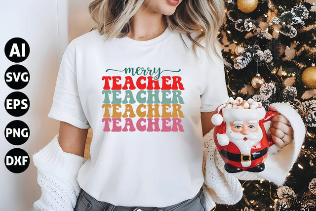 Merry Teacher Svg, Funny Christmas Svg SVG shah alam 
