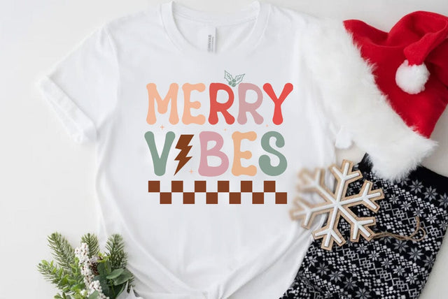 Merry vibes, Retro Christmas Svg, Christmas shirt design, Christmas Mega bundle, Christmas Retro Svg, Vintage Christmas Svg, Retro Xmas png sublimation SVG FiveStarCrafting 