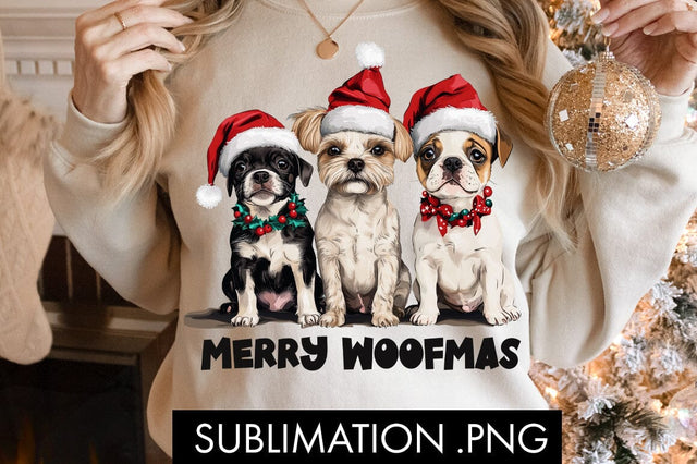Merry Woofmas Christmas PNG Sublimation Sublimation Freeling Design House 