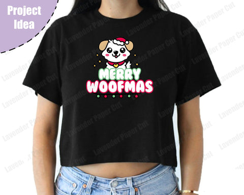 Merry Woofmas Dog Christmas SVG, PNG, JPEG, Clipcart, Sublimation, Christmas Puppy, kawaii, Holiday Dog SVG Lavender Paper Cut 