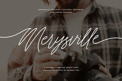 Merysville Signature Font With Tails Font Heinzel Studio 