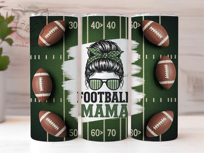 Messy Bun Football Mama Tumbler, Messy Bun Tumbler Wrap, 20oz Sublimation Design, Game Day Mama PNG, Sports Mom Hair Wrap, Trendy Football Mama Cup, Printable Mom Life Tumbler Sublimation Lara' s Designs 