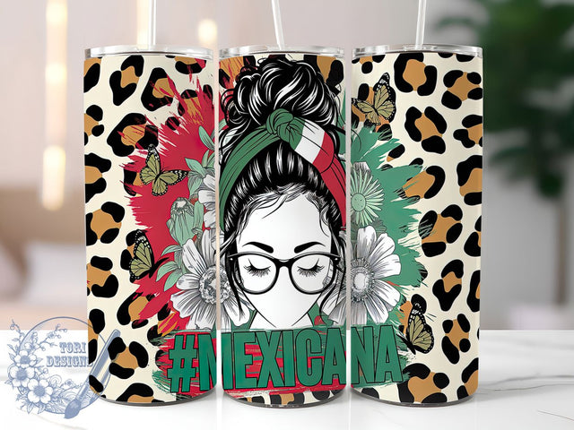 Messy Bun Latina Fiesta Tumbler, Hispanic Tumbler Wrap, Messy Bun Sublimation, 20oz Tumbler PNG, Latina Pride Tumbler, Mexican Culture Wrap, Fiesta Hair Tumbler Sublimation ToriDesigns 