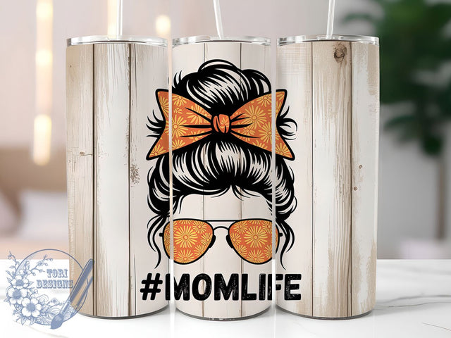 Messy Bun Mom 20oz Tumbler, Sublimation Gift, Funny Mom Mug, 20oz Tumbler Design, Messy Bun Graphic, Mom Humor Theme, Lifestyle Wrap Sublimation ToriDesigns 