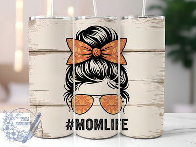 Messy Bun Mom 20oz Tumbler, Sublimation Gift, Funny Mom Mug, 20oz Tumbler Design, Messy Bun Graphic, Mom Humor Theme, Lifestyle Wrap Sublimation ToriDesigns 