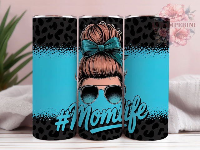Messy Bun Mom Life Leopard Tumbler, Leopard Print Tumbler, Messy Bun Tumbler, 20oz Tumbler Wrap, Trendy Mom Tumbler, Mom Hair Tumbler, Animal Print Tumbler Sublimation Li Zamperini 