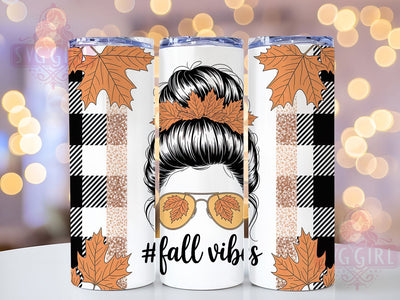 Messy Bun Pumpkin Spice Fall Tumbler Wrap, Fall Tumbler Png, Thanksgiving Tumbler, Autumn Mom Life, 20oz Skinny Tumbler, Pumpkin Spice Vibes, Sublimation Download Sublimation SvggirlplusArt 