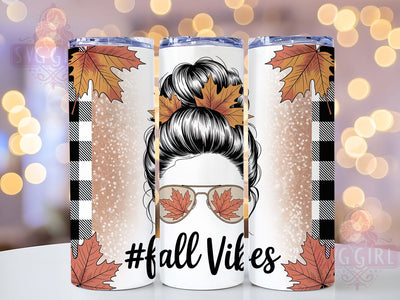 Messy Bun Pumpkin Spice Fall Tumbler Wrap, Fall Tumbler Png, Thanksgiving Tumbler, Autumn Mom Life, 20oz Skinny Tumbler, Pumpkin Spice Vibes, Sublimation Download Sublimation SvggirlplusArt 