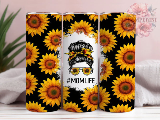 Messy Bun Sunflower Mom Life Tumbler, Sunflower Mom Gift, Mother's Day Tumbler, Mom Life Design, Floral Mom Present, Busy Mom Gift, Sunflower Lover Gift Sublimation Li Zamperini 