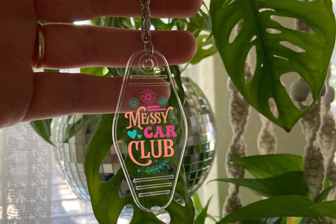 Messy car club Motel Keychain SVG Design SVG Designangry 