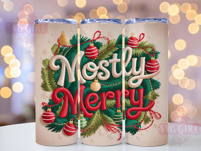 Messy Christmas Yarn Embroidery Tumbler, Latch Hook Sublimation Design, Faux Embroidery Holiday Art, 20oz Christmas Tumbler, Whimsical Yarn Mug, Cozy Handmade Cup, Festive Embroidery Wrap Sublimation SvggirlplusArt 