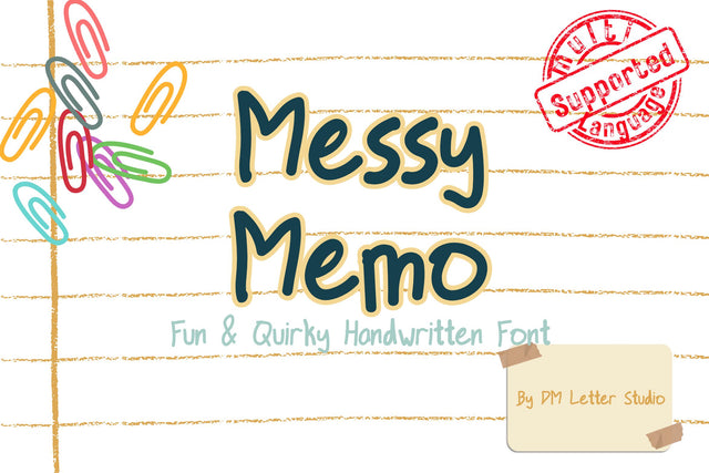 Messy Memo Font Font Dm Letter Studio 