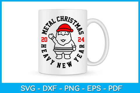 Metal Christmas Heavy New Year SVG PNG EPS Cut FileSVG PNG EPS Cut File SVG Creativedesigntee 