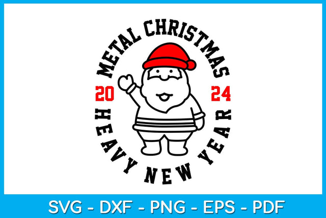 Metal Christmas Heavy New Year SVG PNG EPS Cut FileSVG PNG EPS Cut File SVG Creativedesigntee 