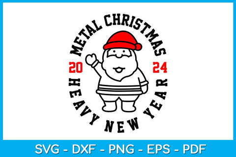 Metal Christmas Heavy New Year SVG PNG EPS Cut FileSVG PNG EPS Cut File SVG Creativedesigntee 