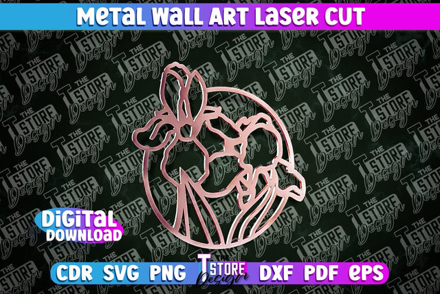 Metal Wall Art Laser Cut | Metal Flowers Laser Cut Design | CNC File SVG The T Store Design 