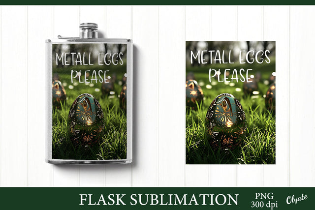 Metall Egg Sublimation PNG. 8 OZ Flask PNG Sublimation Olga Terlyanskaya 