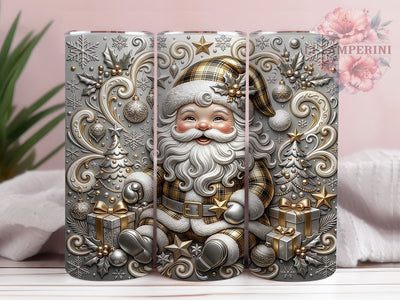 Metallic Baby Santa 20oz Tumbler, Metallic Santa PNG, Baby Santa Tumbler, Metallic Xmas Sub, Shiny Santa Wrap, Cute Baby Santa Cup, 3D Metallic Santa, Chrome Xmas PNG Sublimation Li Zamperini 