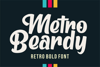 Metro Beardy - Retro Bold Font Font Mozzatype 