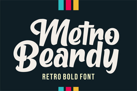 Metro Beardy - Retro Bold Font Font Mozzatype 