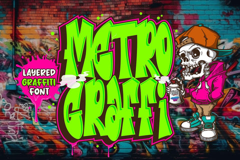 Metro Graffi - Layered Graffiti Font Font Mozzatype 