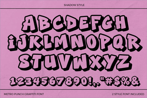 Metro Punch – Shadowed Retro Graffiti Font Font Mozzatype 