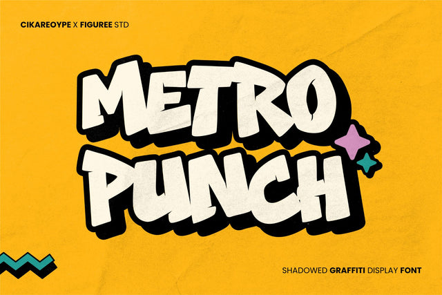Metro Punch – Shadowed Retro Graffiti Font Font Mozzatype 