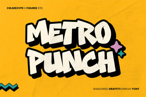 Metro Punch – Shadowed Retro Graffiti Font Font Mozzatype 