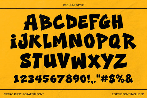 Metro Punch – Shadowed Retro Graffiti Font Font Mozzatype 